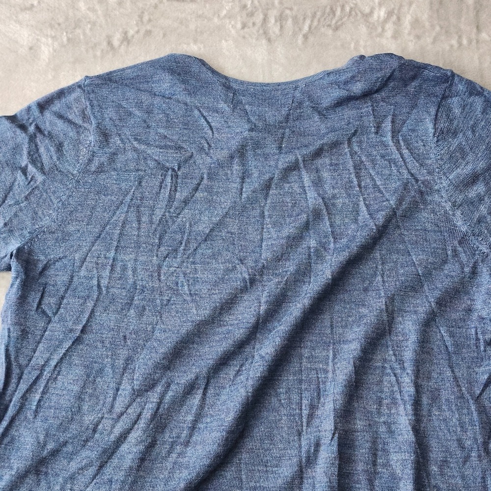Sag Harbor Womens 2XL Blue Mock Neck Short Sleeve Knit Top New - Picture 12 of 15